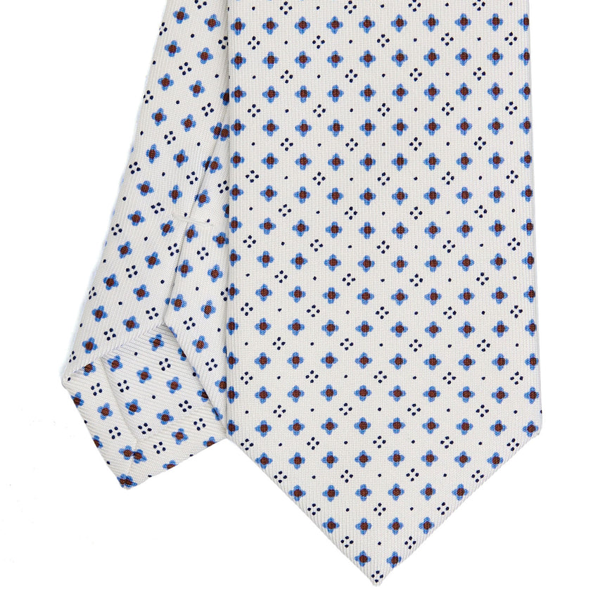 WHITE SARTORIAL 7 CM SILK TIE