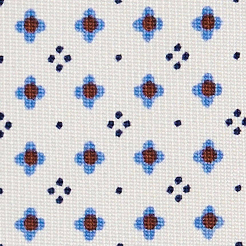 WHITE SARTORIAL 7 CM SILK TIE