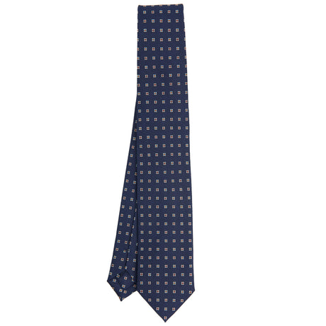 CRAVATTA SARTORIALE 7 CM IN SETA BLU SCURO