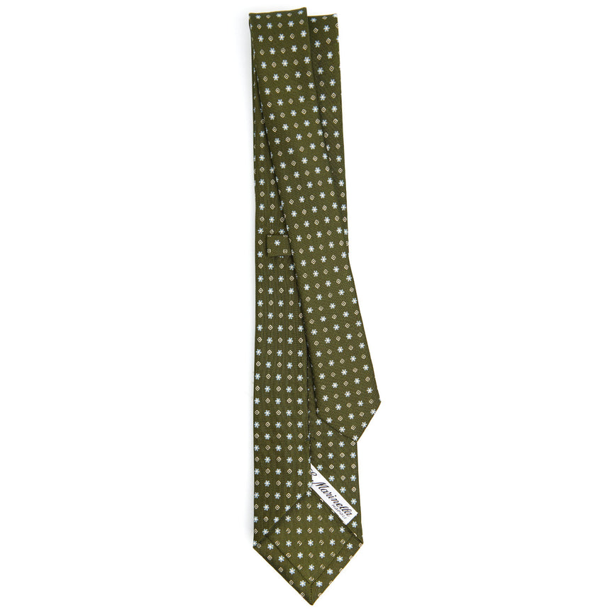 OLIVE GREEN SARTORIAL 7 CM SILK TIE