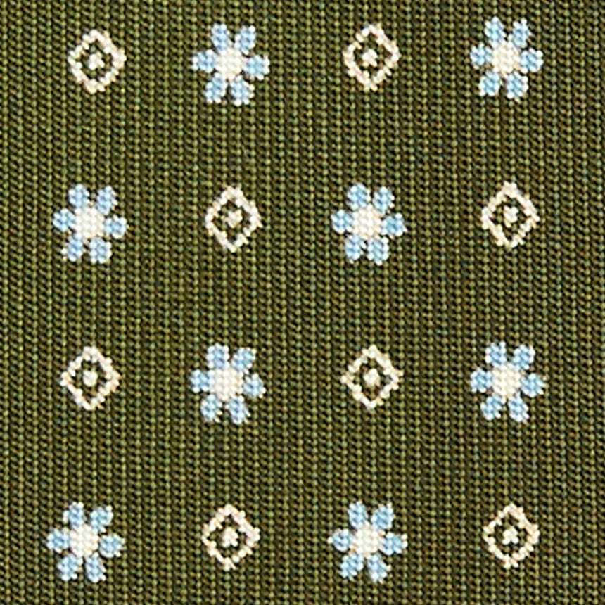 OLIVE GREEN SARTORIAL 7 CM SILK TIE