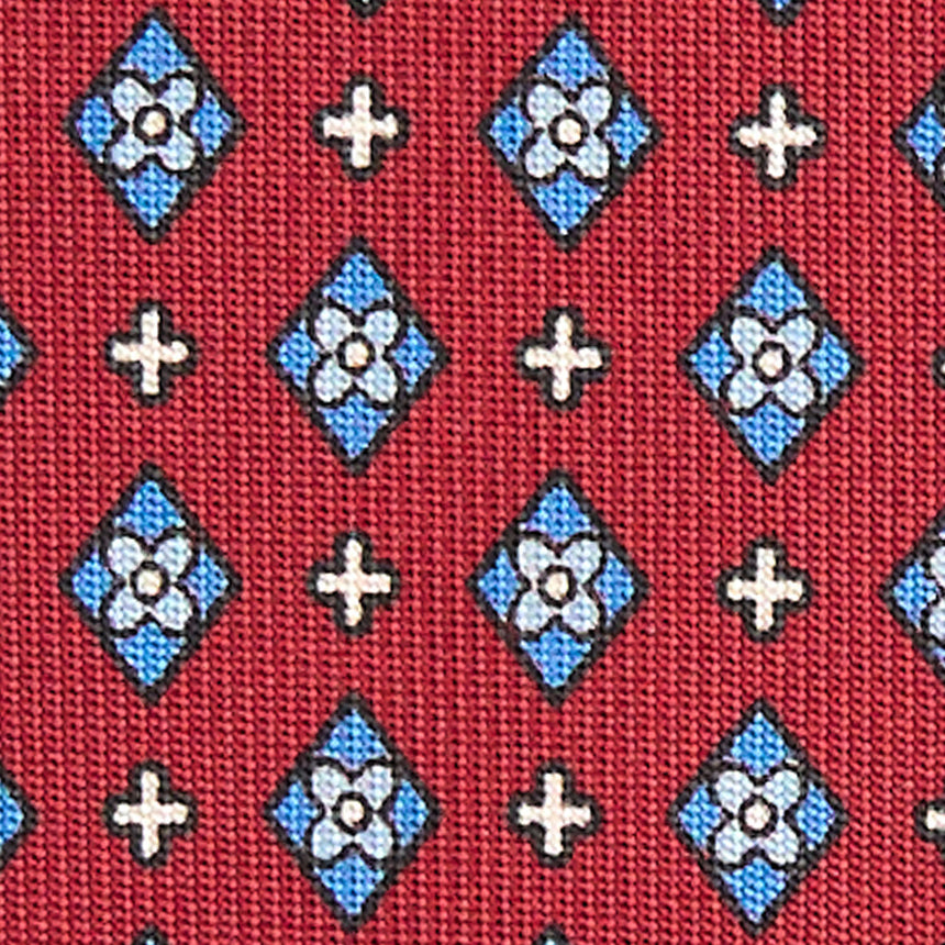 CRAVATTA SARTORIALE 7 CM IN SETA BORDEAUX