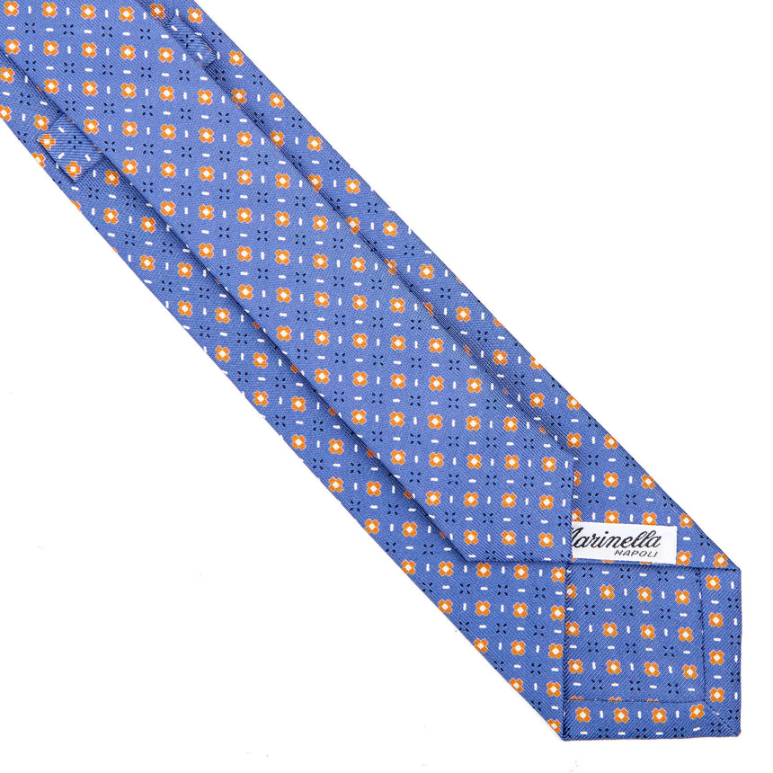 CRAVATTA SARTORIALE 7 CM IN SETA AZZURRO POLVERE