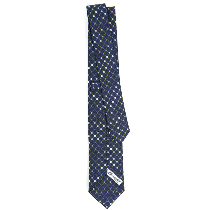 CRAVATTA SARTORIALE 7 CM IN SETA BLU SCURO