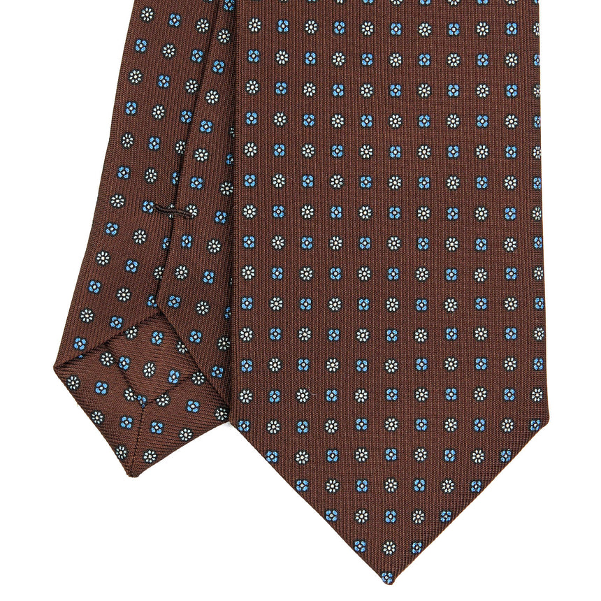 DARK BROWN SARTORIAL 7 CM SILK TIE