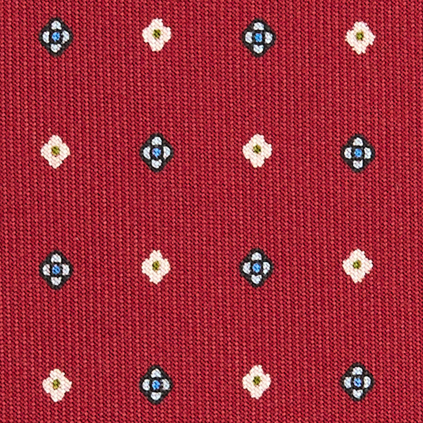 CRAVATTA SARTORIALE 7 CM IN SETA BORDEAUX