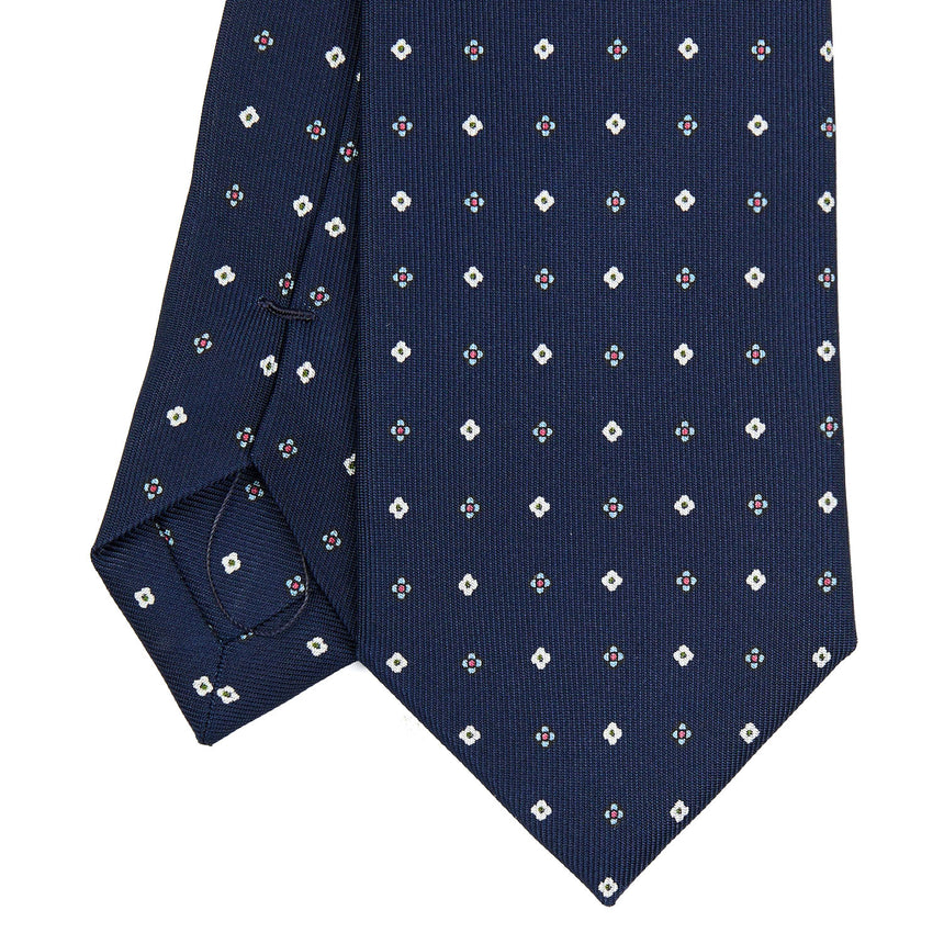 CRAVATTA SARTORIALE 7 CM IN SETA BLU SCURO