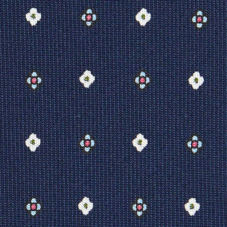 CRAVATTA SARTORIALE 7 CM IN SETA BLU SCURO