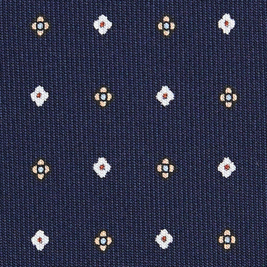 CRAVATTA SARTORIALE 7 CM IN SETA BLU SCURO