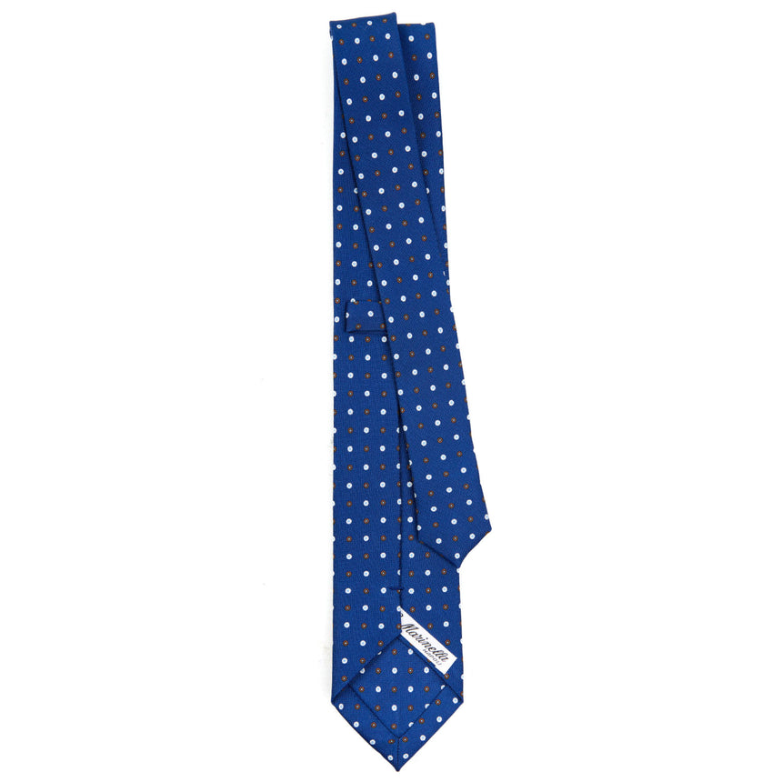 CRAVATTA SARTORIALE 7 CM IN SETA BLU