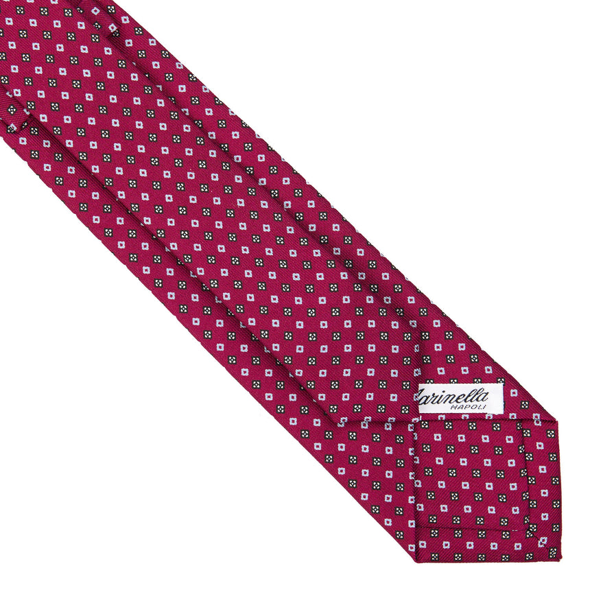 CRAVATTA SARTORIALE 7 CM IN SETA BORDEAUX