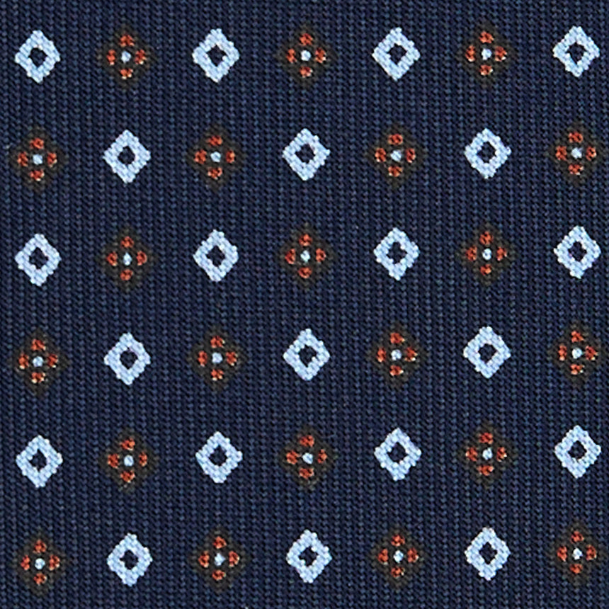 CRAVATTA SARTORIALE 7 CM IN SETA BLU SCURO