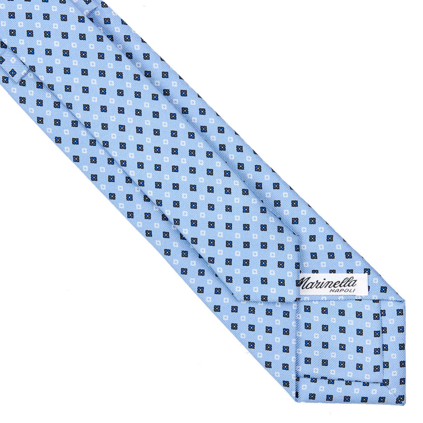 CRAVATTA SARTORIALE 7 CM IN SETA AZZURRO 