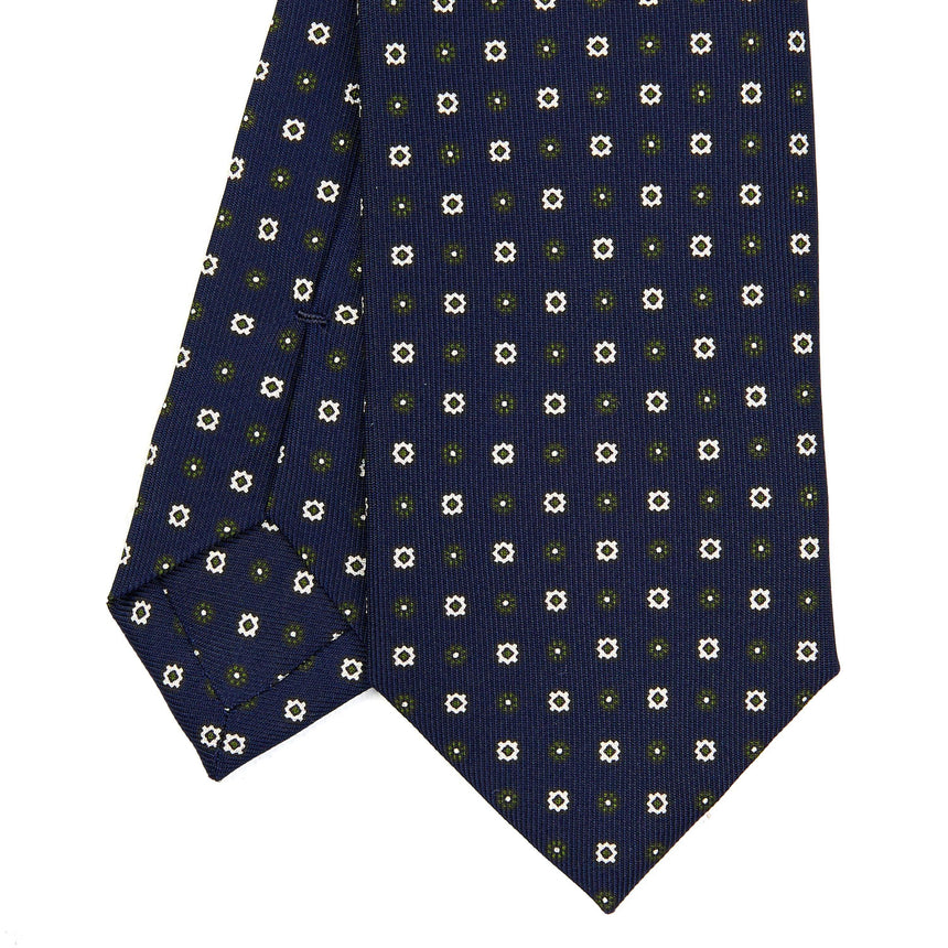 CRAVATTA SARTORIALE 7 CM IN SETA BLU SCURO