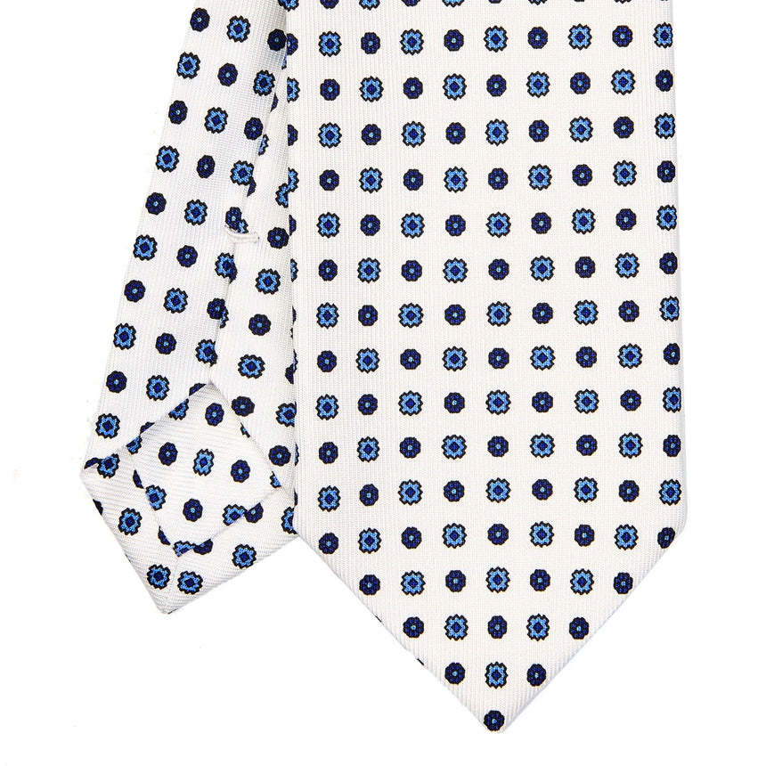 CRAVATTA SARTORIALE 7 CM IN SETA BIANCA
