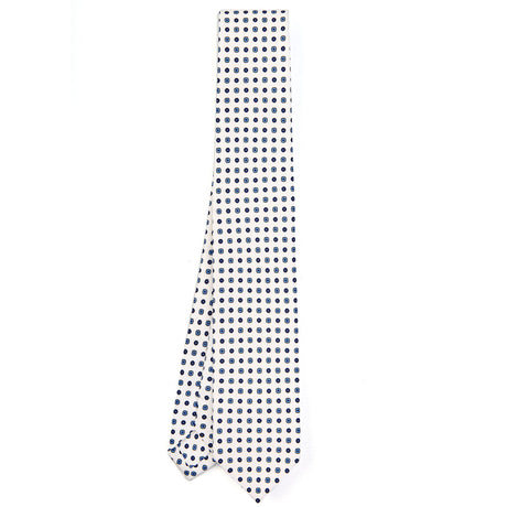 CRAVATTA SARTORIALE 7 CM IN SETA BIANCA