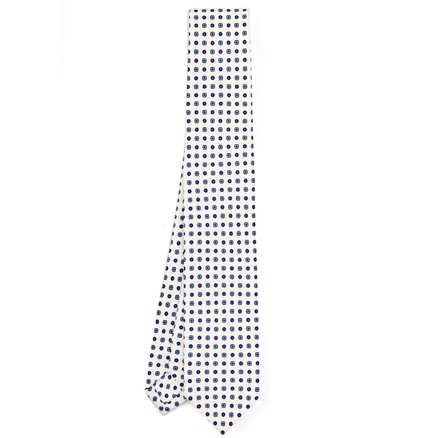 CRAVATTA SARTORIALE 7 CM IN SETA BIANCA
