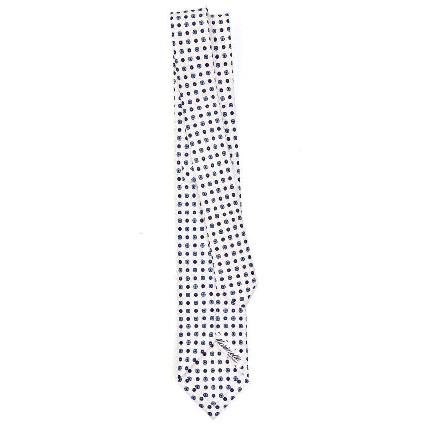 CRAVATTA SARTORIALE 7 CM IN SETA BIANCA