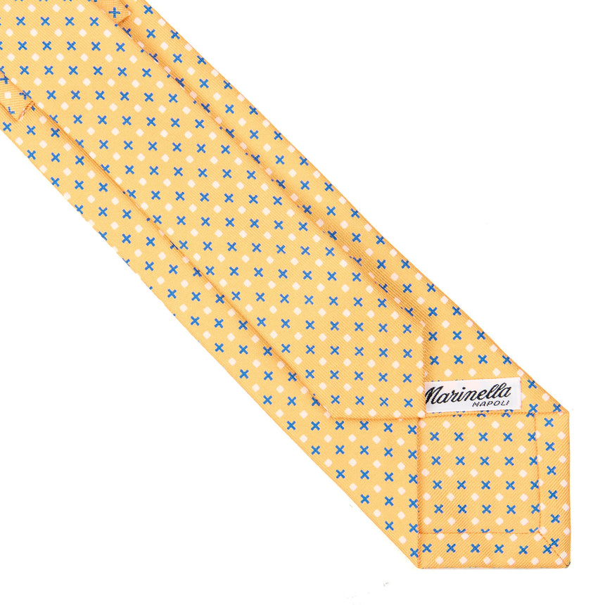 CRAVATTA SARTORIALE 7 CM IN SETA GIALLA