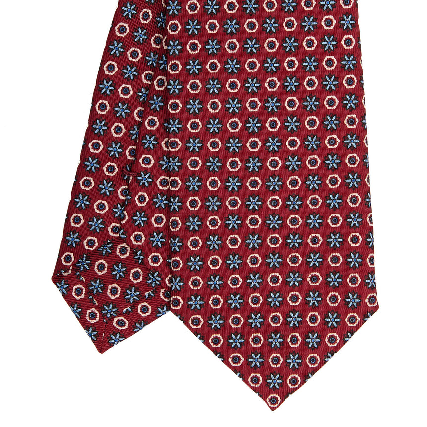 CRAVATTA SARTORIALE 7 CM IN SETA BORDEAUX