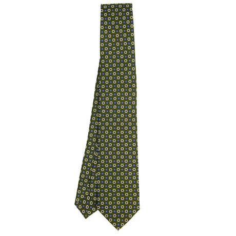 CRAVATTA SARTORIALE 7 CM IN SETA VERDE OLIVA
