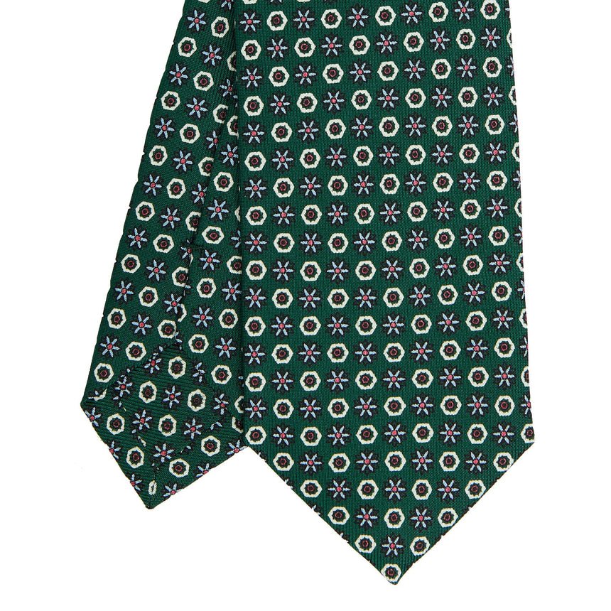 CRAVATTA SARTORIALE 7 CM IN SETA VERDE SCURO