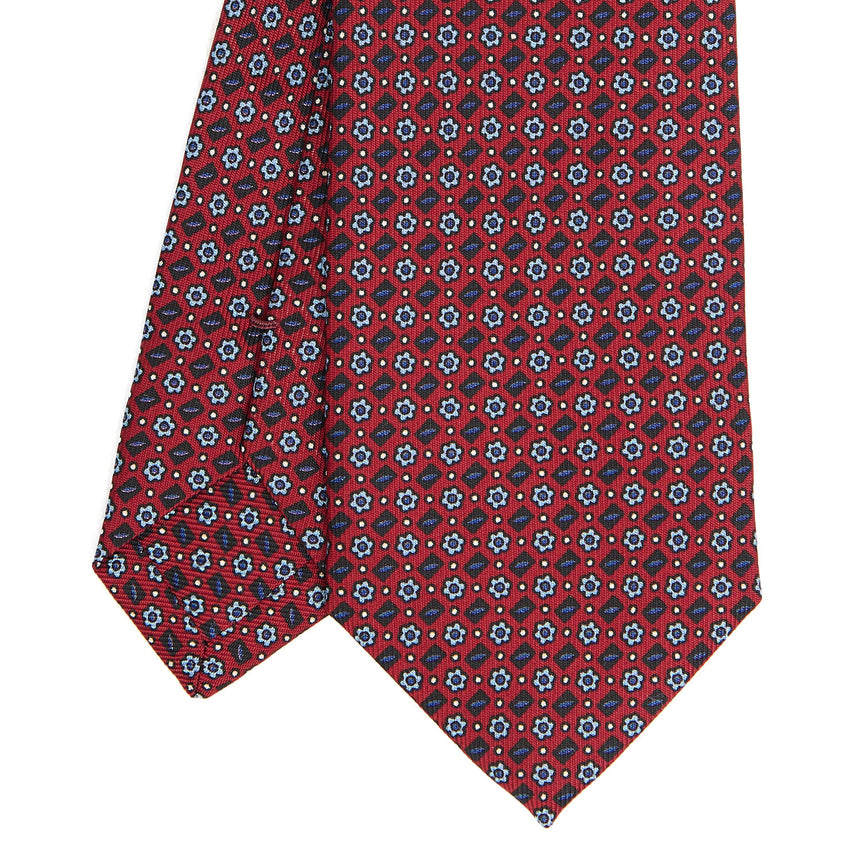 CRAVATTA SARTORIALE 7 CM IN SETA BORDEAUX