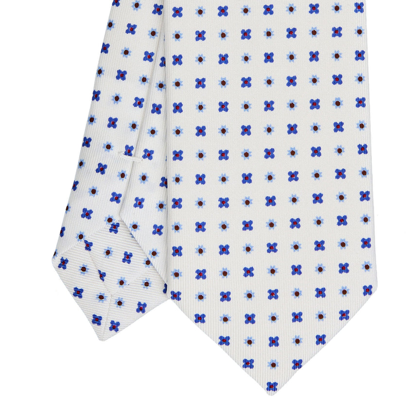 WHITE SARTORIAL 7 CM SILK TIE