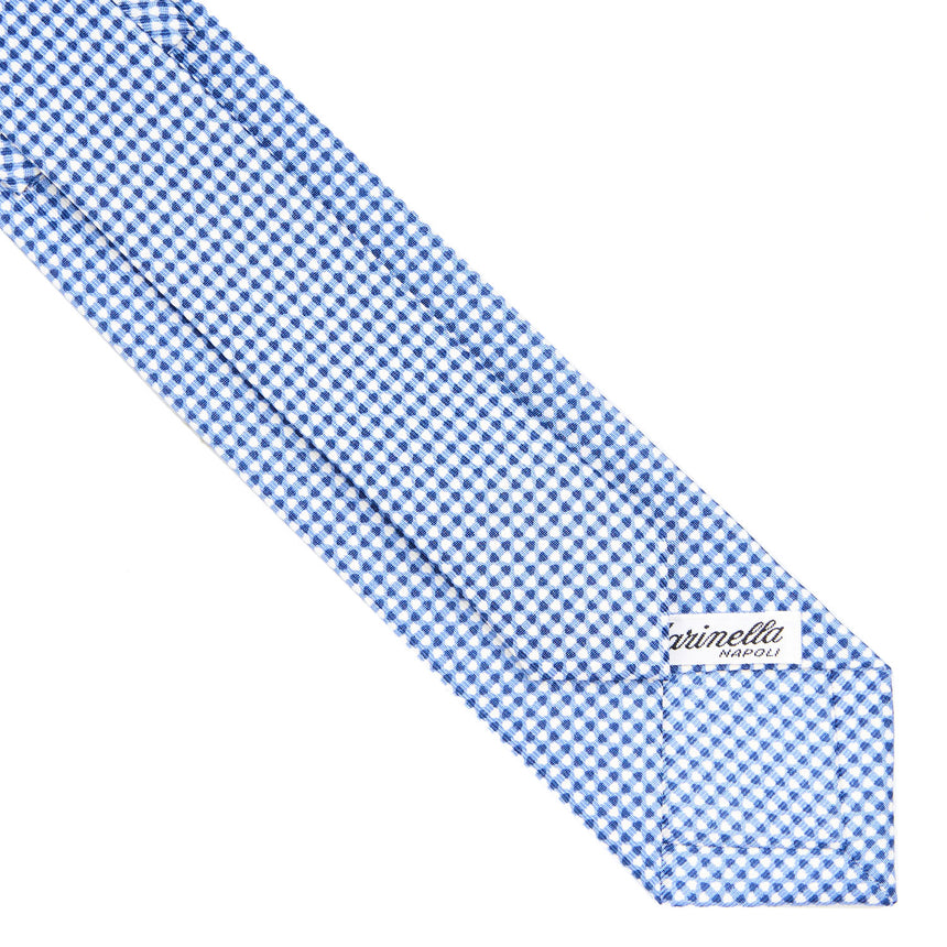 CRAVATTA SARTORIALE 7 CM IN SETA AZZURRA