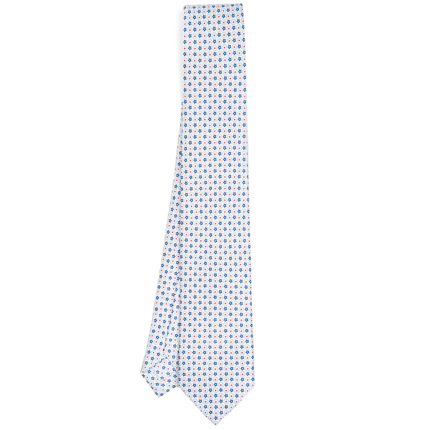 WHITE SARTORIAL 7 CM SILK TIE