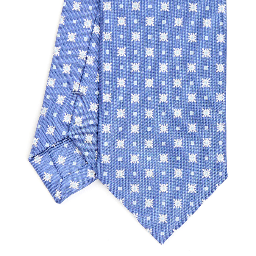 CRAVATTA SARTORIALE 7 CM IN SETA AZZURRO POLVERE
