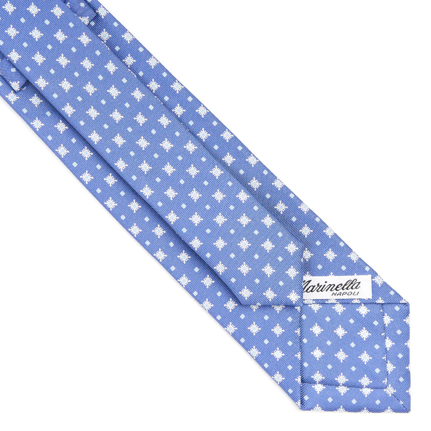 CRAVATTA SARTORIALE 7 CM IN SETA AZZURRO POLVERE