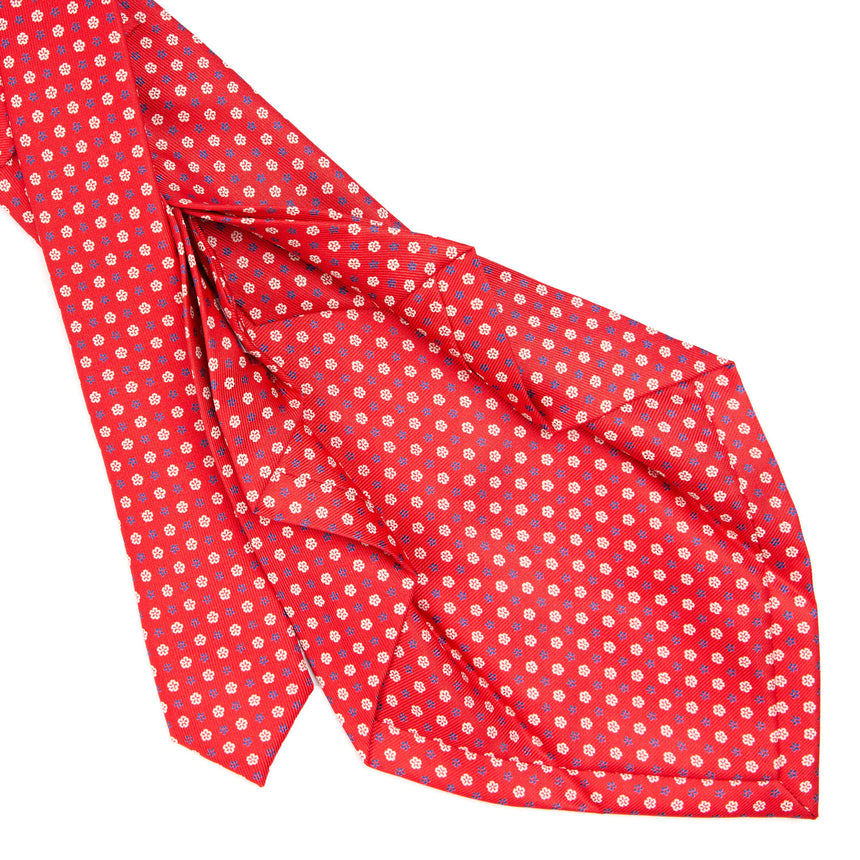 RED 7 FOLD SARTORIAL SILK TIE