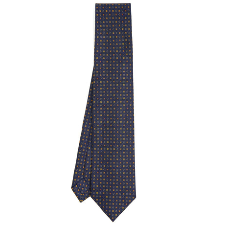 CRAVATTA SARTORIALE 7 PIEGHE IN SETA BLU SCURO