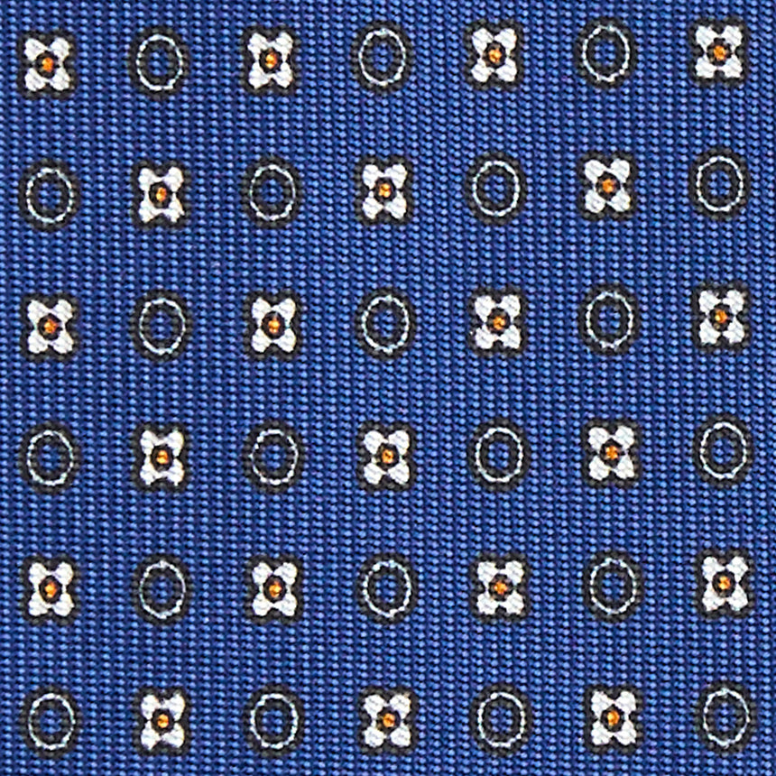 BLUE 7 FOLD SARTORIAL SILK TIE