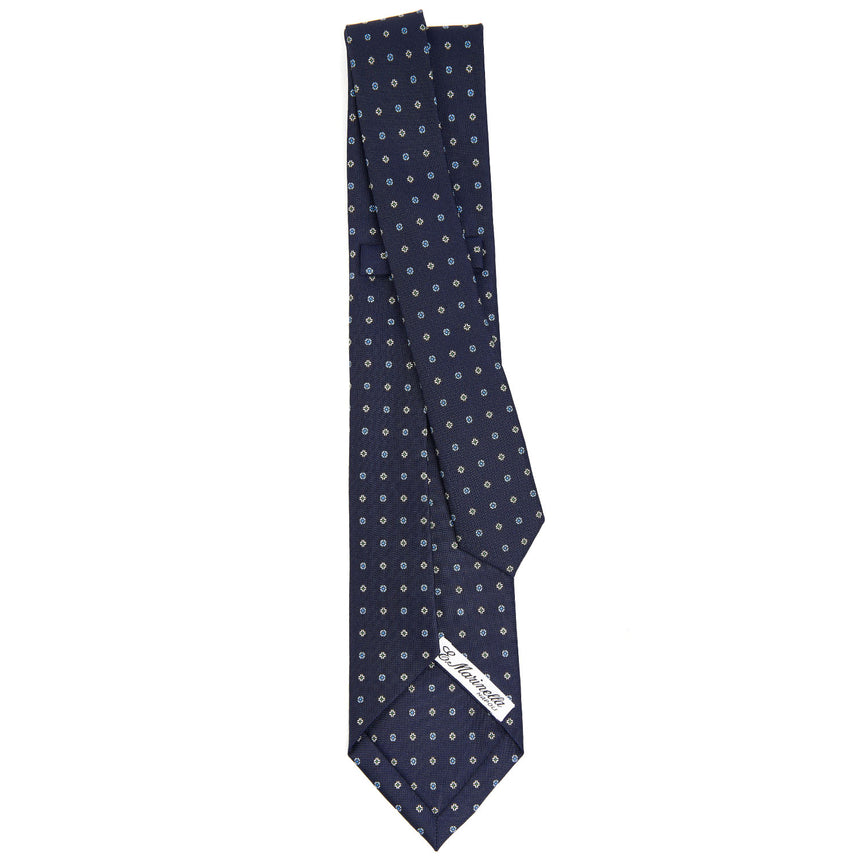 DARK BLUE 7 FOLD SARTORIAL SILK TIE