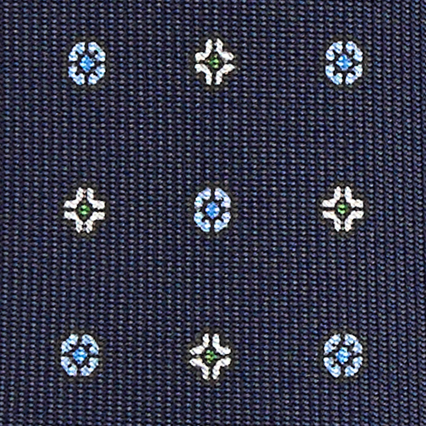 DARK BLUE 7 FOLD SARTORIAL SILK TIE