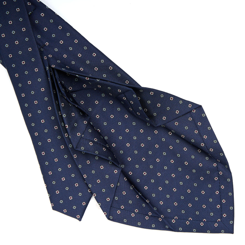 DARK BLUE 7 FOLD SARTORIAL SILK TIE