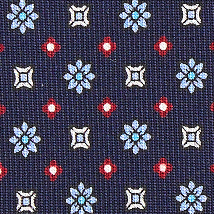 DARK BLUE 7 FOLD SARTORIAL SILK TIE