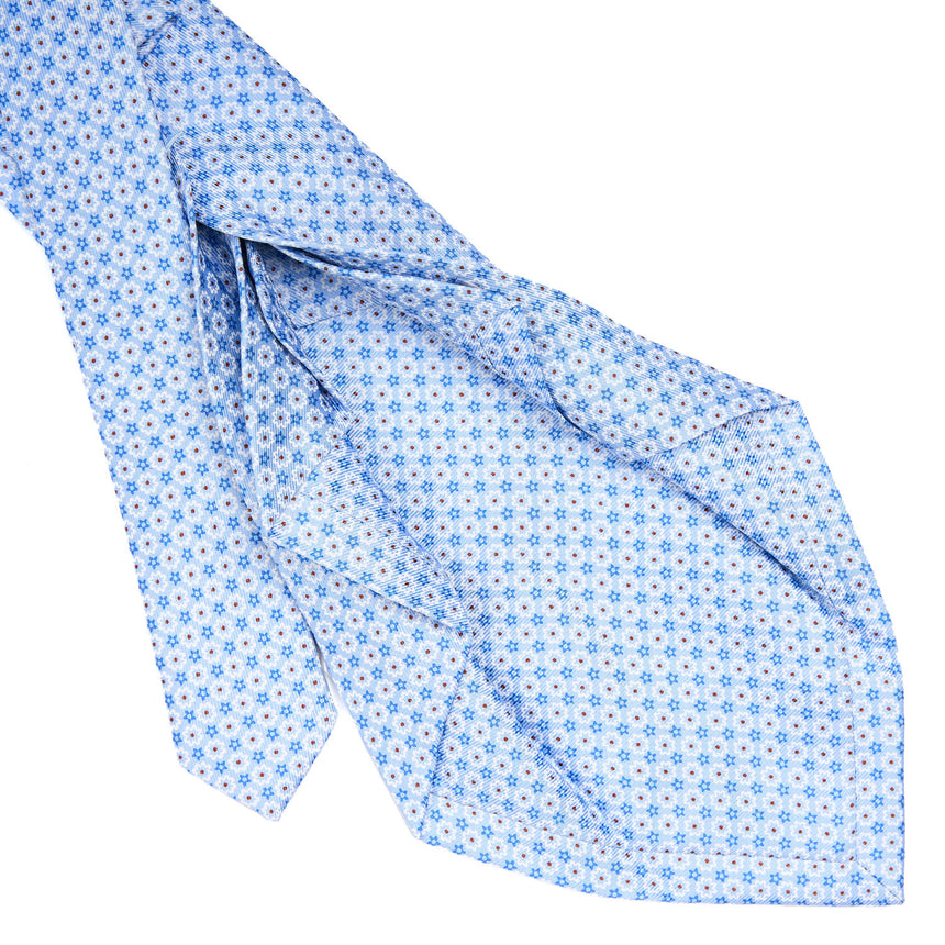 LIGHT BLUE 7 FOLD SARTORIAL SILK TIE