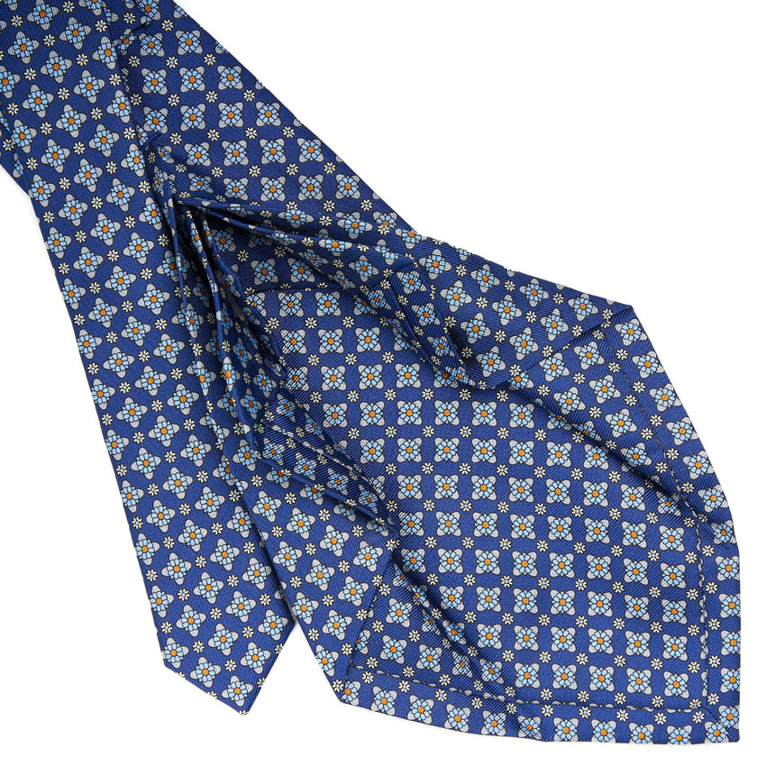 BLUE 7 FOLD SARTORIAL SILK TIE