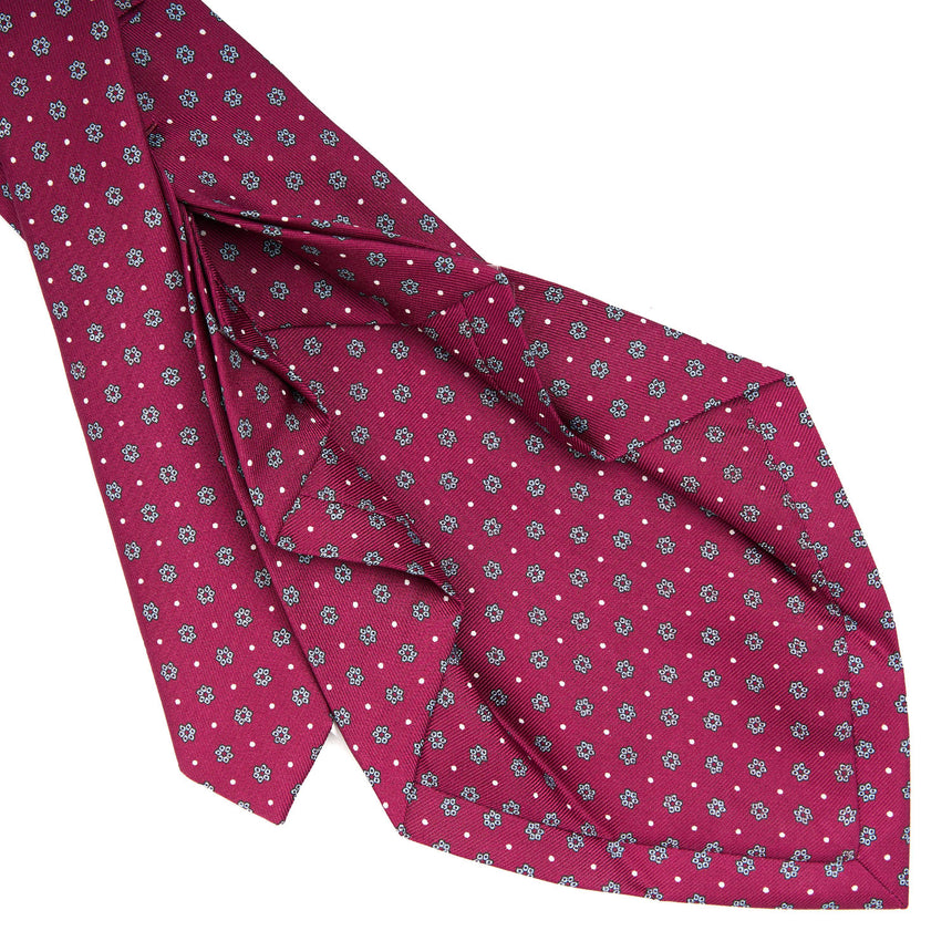 BURGUNDY 7 FOLD SARTORIAL SILK TIE
