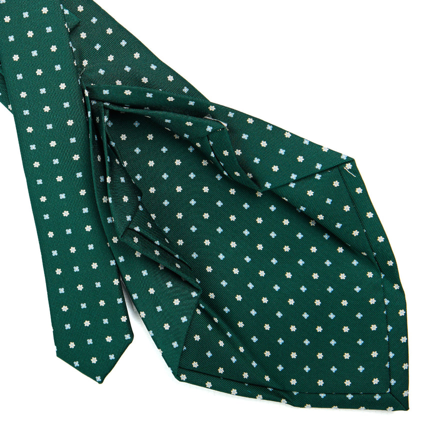 DARK GREEN 7 FOLD SARTORIAL SILK TIE