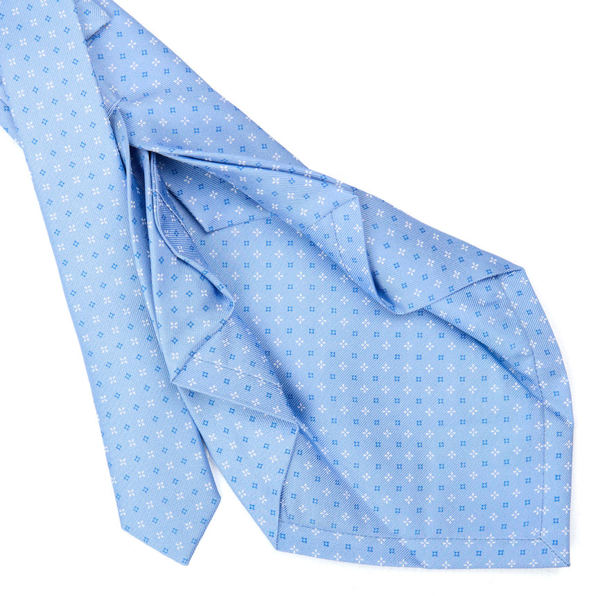 LIGHT BLUE 7 FOLD SARTORIAL SILK TIE