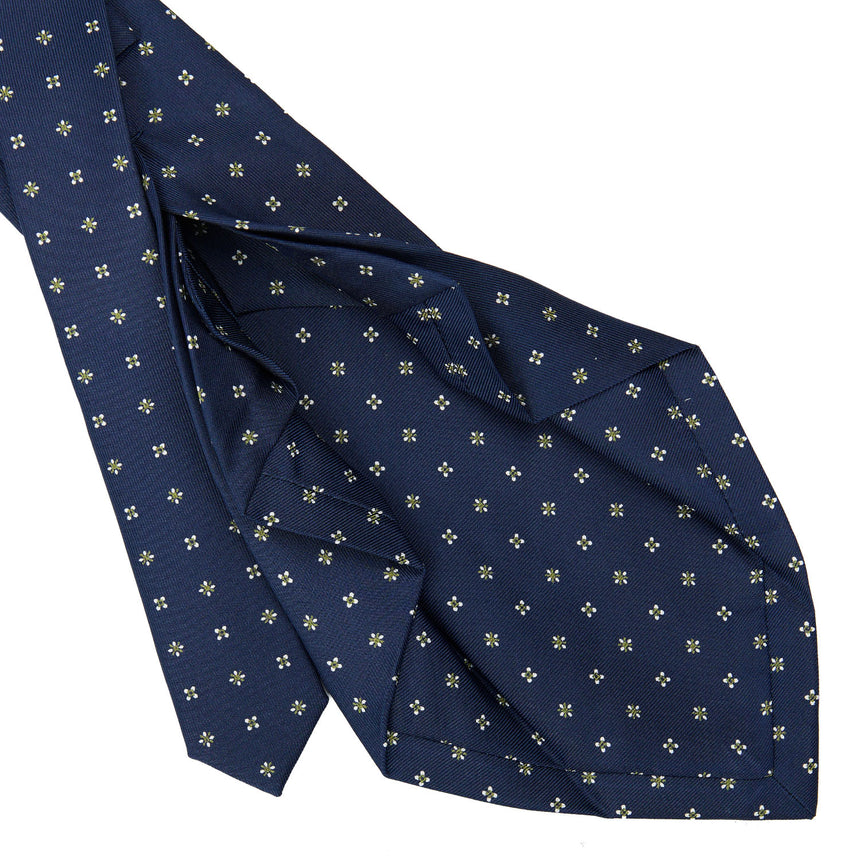 DARK BLUE 7 FOLD SARTORIAL SILK TIE