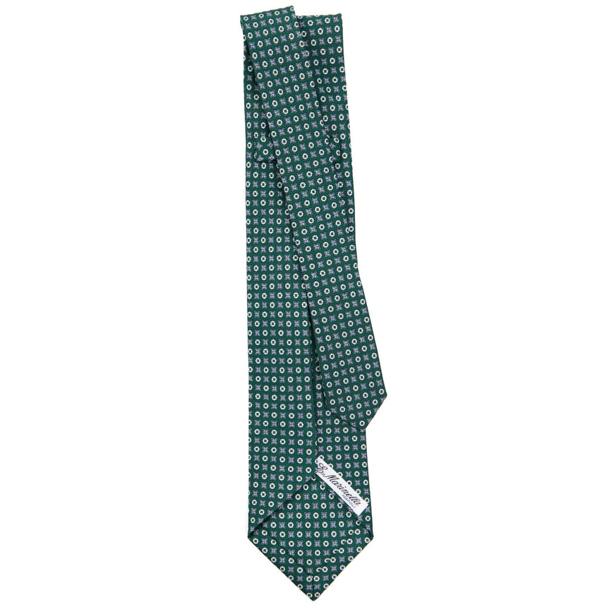 DARK GREEN 7 FOLD SARTORIAL SILK TIE