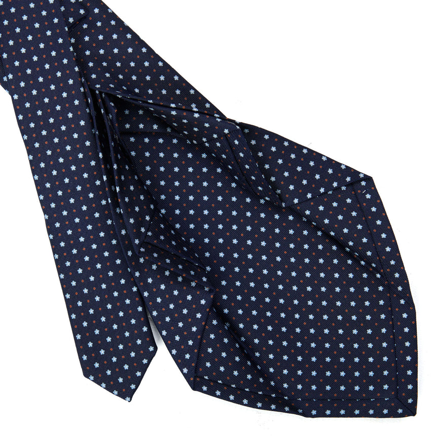 DARK BLUE 7 FOLD SARTORIAL SILK TIE