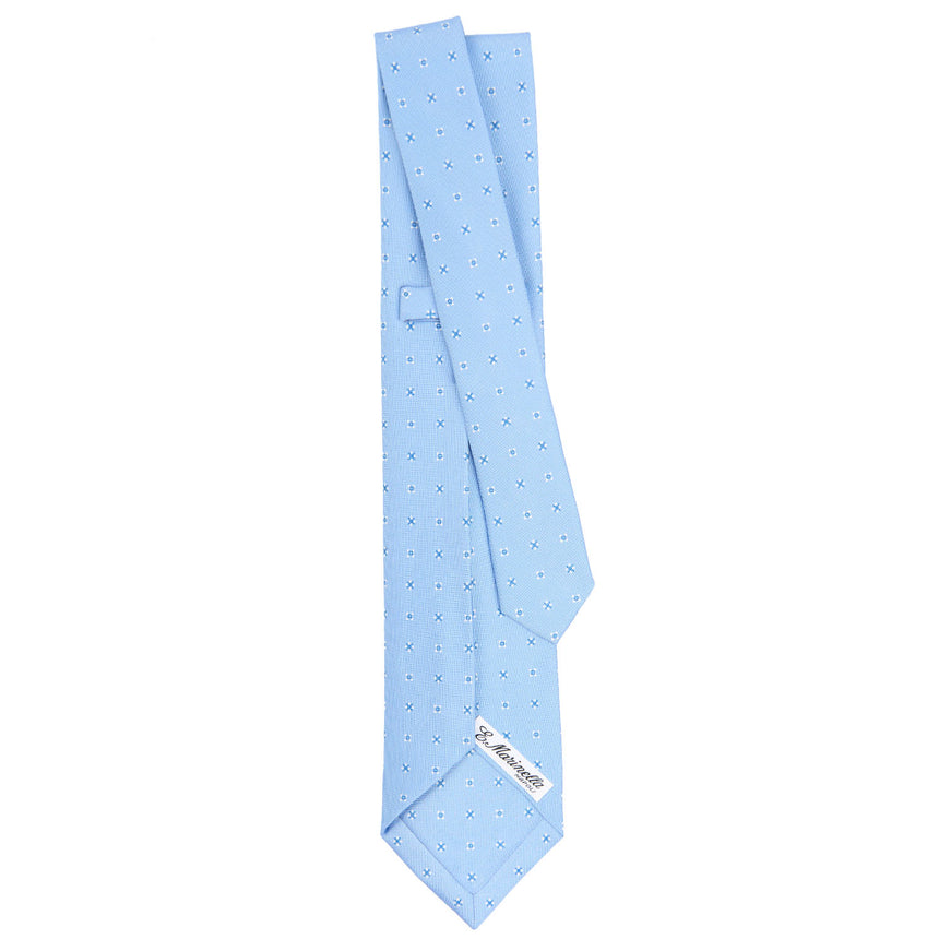 LIGHT BLUE 7 FOLD SARTORIAL SILK TIE