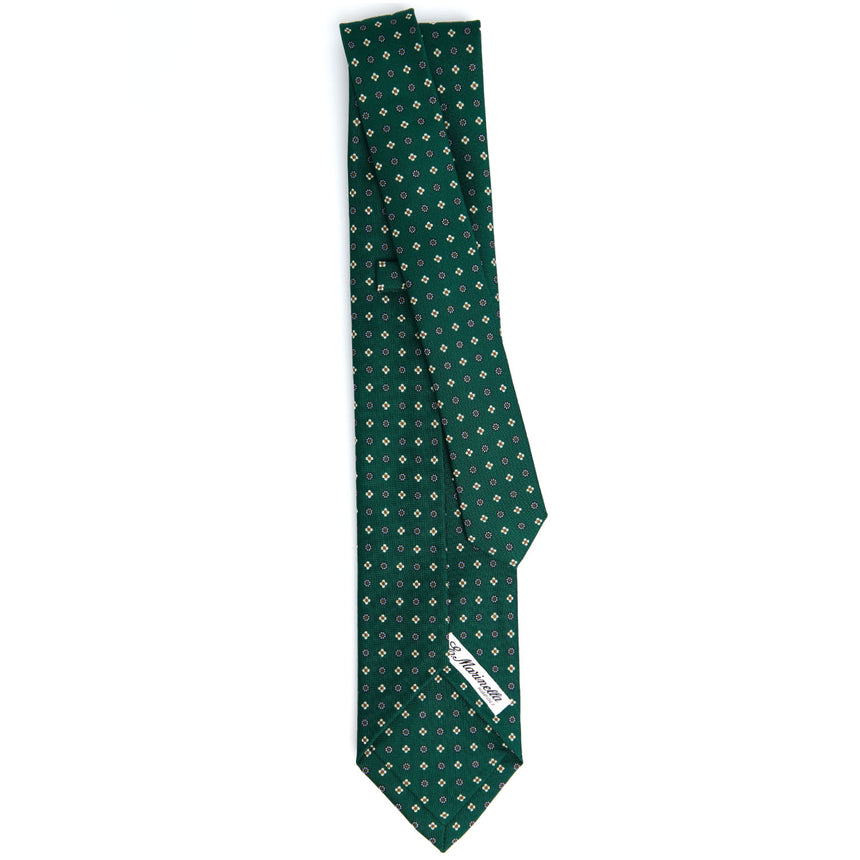 DARK GREEN 7 FOLD SARTORIAL SILK TIE
