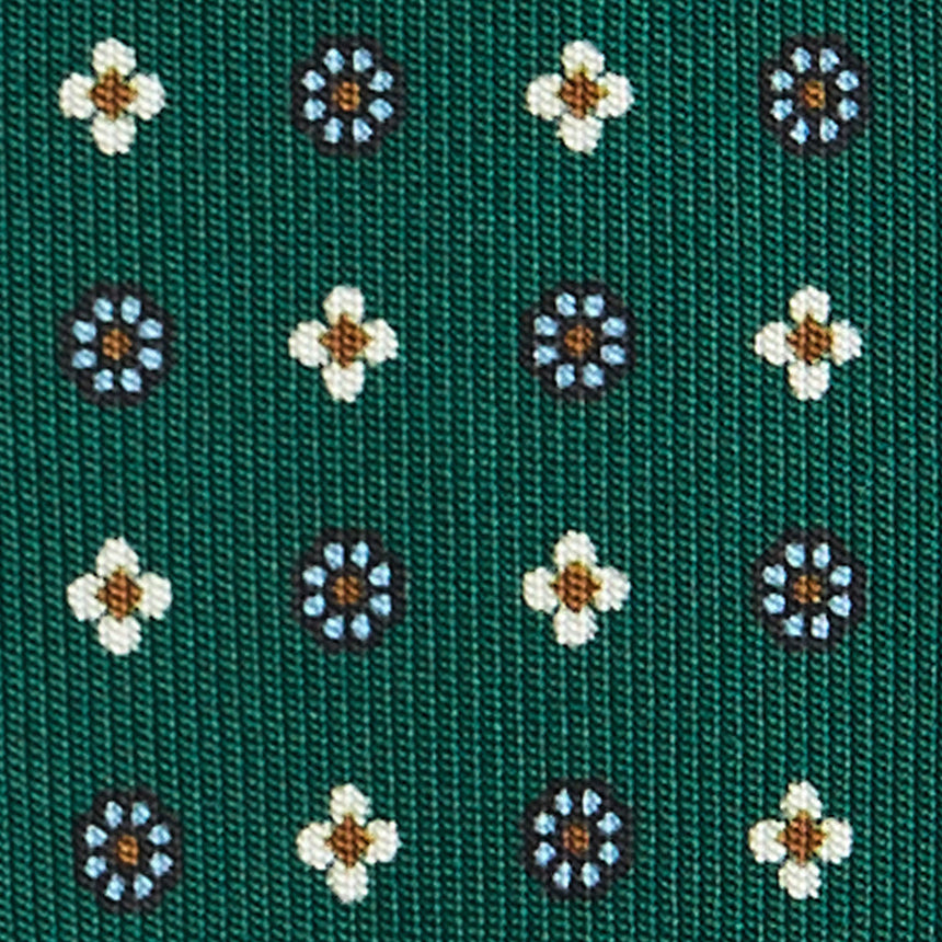 DARK GREEN 7 FOLD SARTORIAL SILK TIE